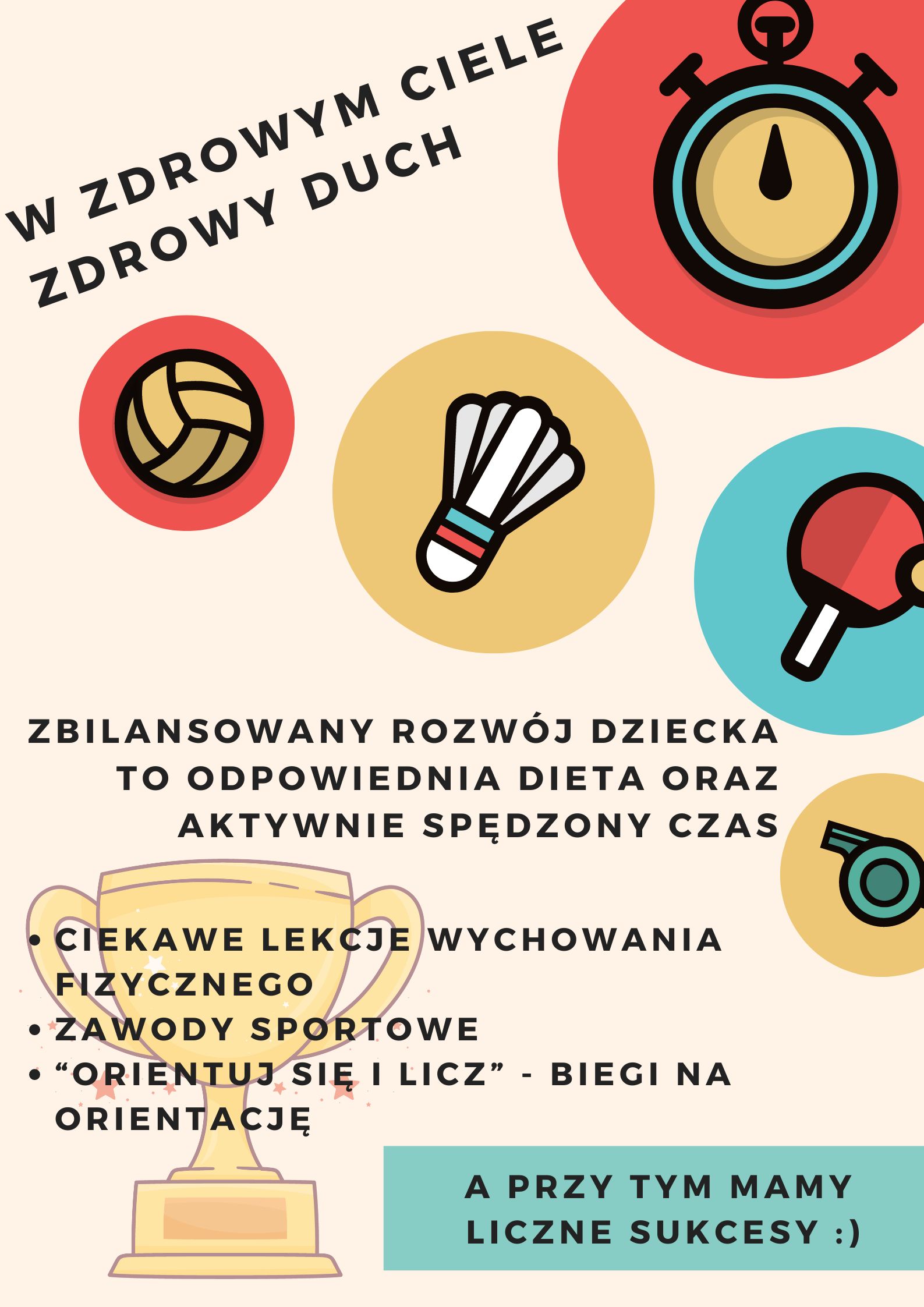 plakat - w zdrowym ciele zdrowyu duch