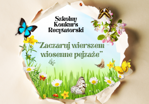 plakat konkursu "Zaczaruj wierszem - wiosenne pejzaże"